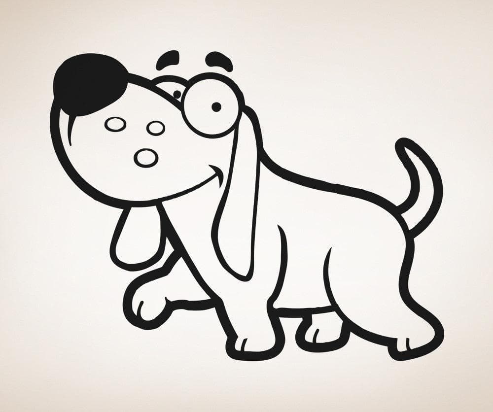 Vinyl Wall Decal Sticker Silly Dog #OS_AA613