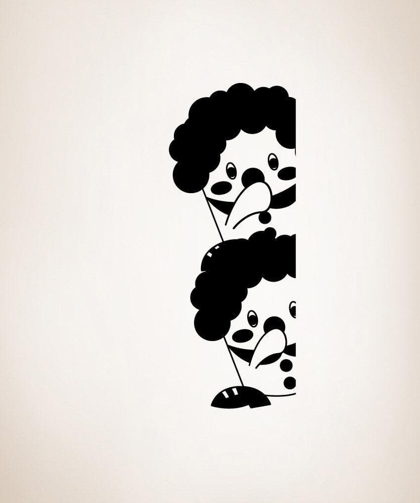 Vinyl Wall Decal Sticker Peeping Clowns #OS_MG337