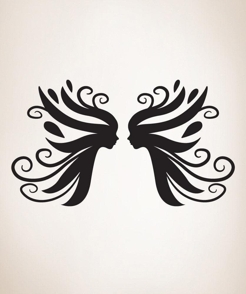 Vinyl Wall Decal Sticker Fairy Faces #OS_DC258