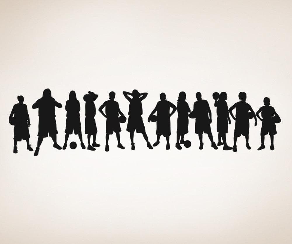 Women Basketball Team Wall Decals. #OS_AA501