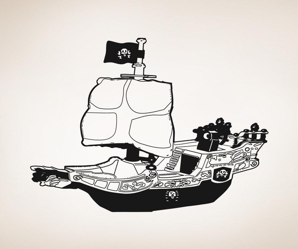 Vinyl Wall Decal Sticker Toy Pirate Ship #OS_AA308