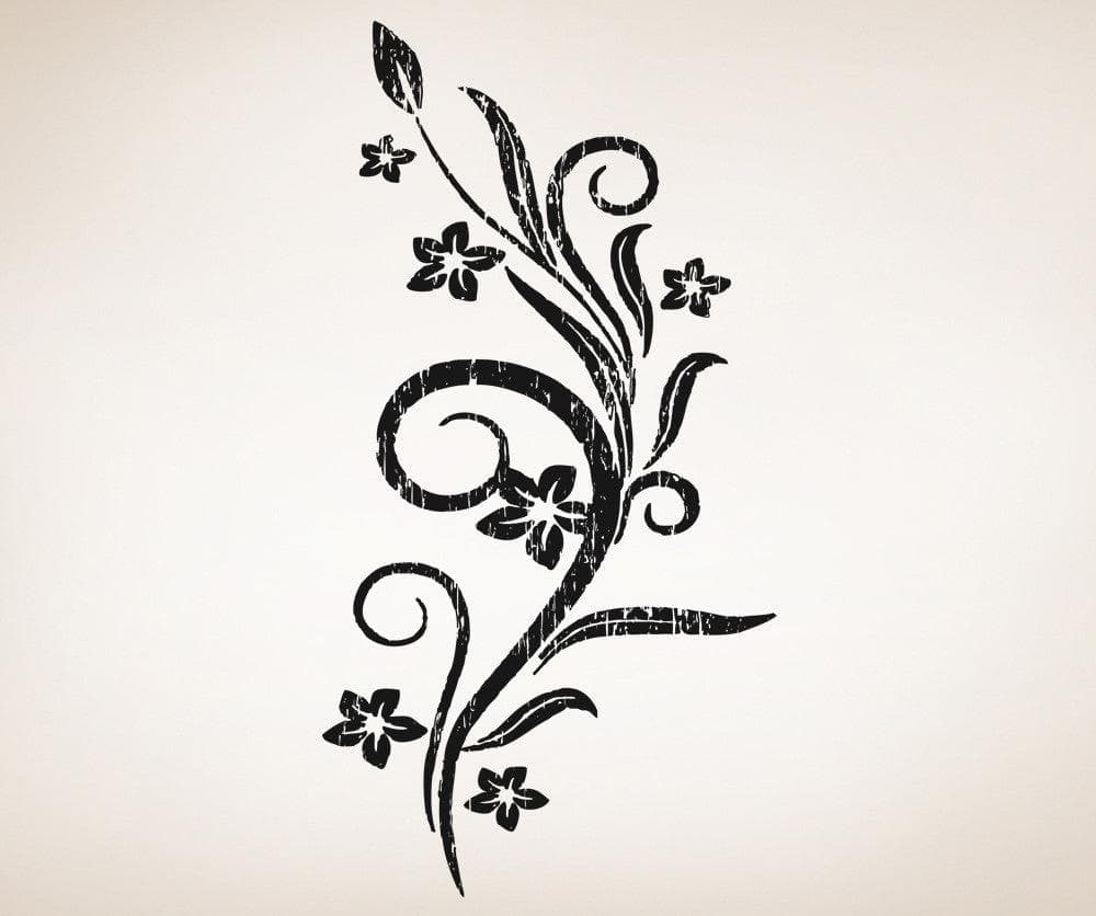 Hawaii Flower Vine Wall Decal Sticker. #OS_AA297