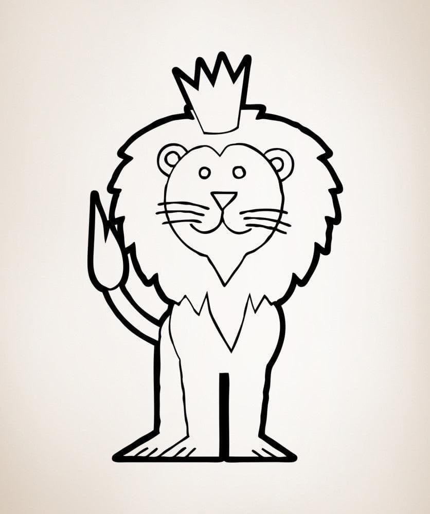 Vinyl Wall Decal Sticker Royal Lion #OS_AA547