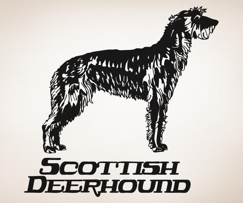 Vinyl Wall Decal Sticker Scottish Deerhound #OS_AA630