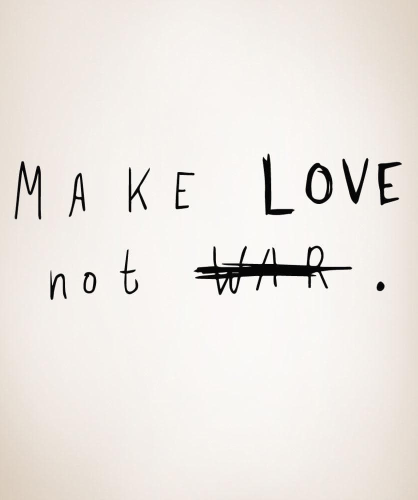 Vinyl Wall Decal Sticker Make Love Not War #OS_MB506