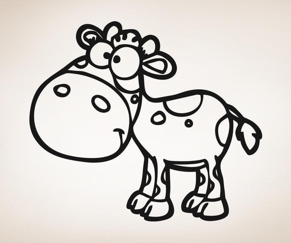 Vinyl Wall Decal Sticker Cow #OS_AA611