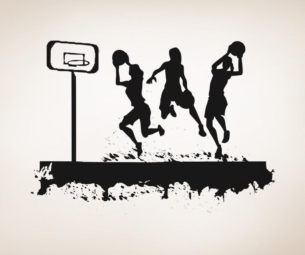 Vinyl Wall Decal Sticker Women's Basketball Court #OS_AA508
