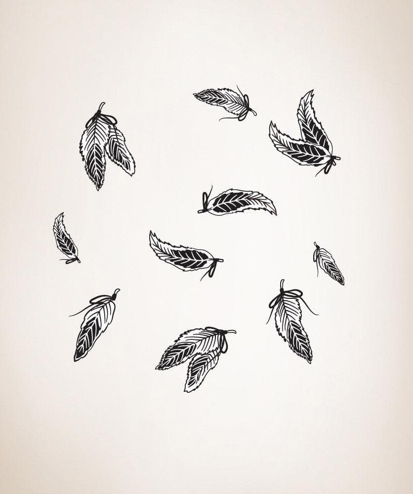 Vinyl Wall Decal Sticker Flock of Feathers #OS_DC287
