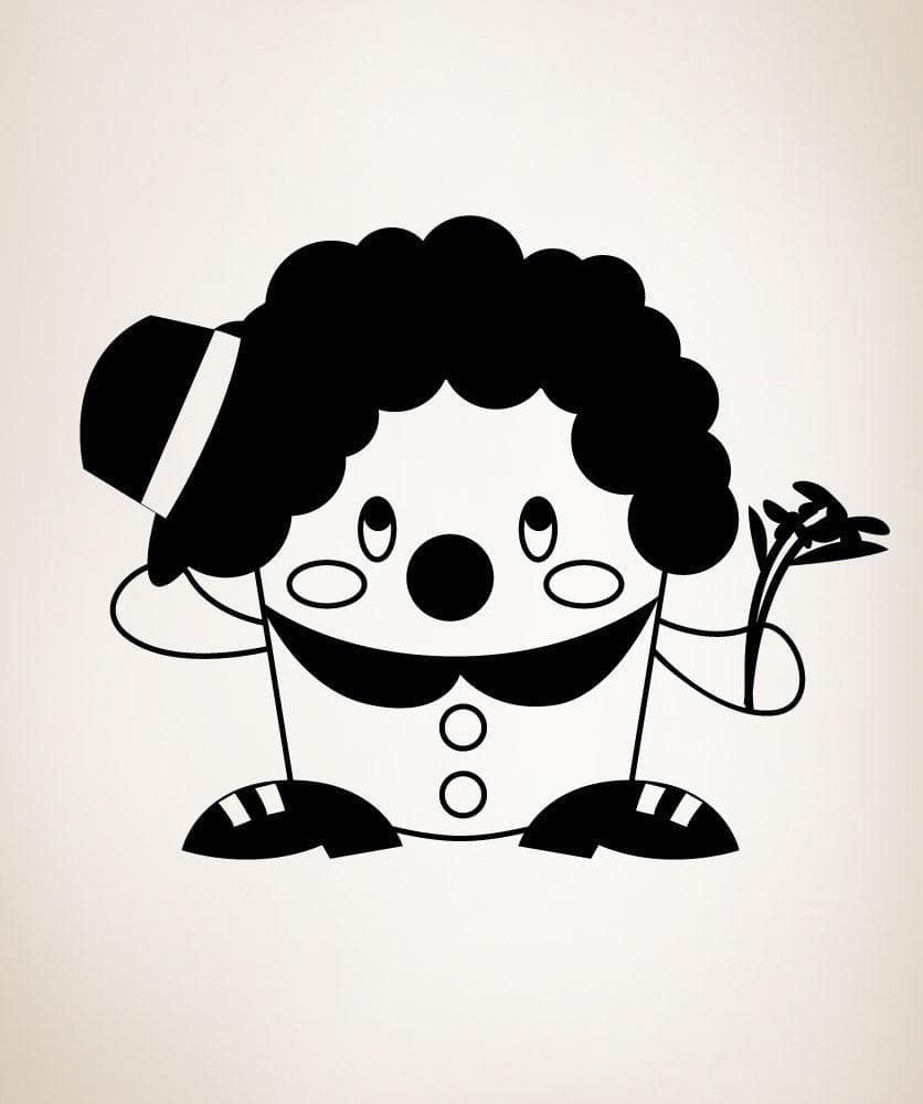 Vinyl Wall Decal Sticker Short Clown with Hat #OS_MG323