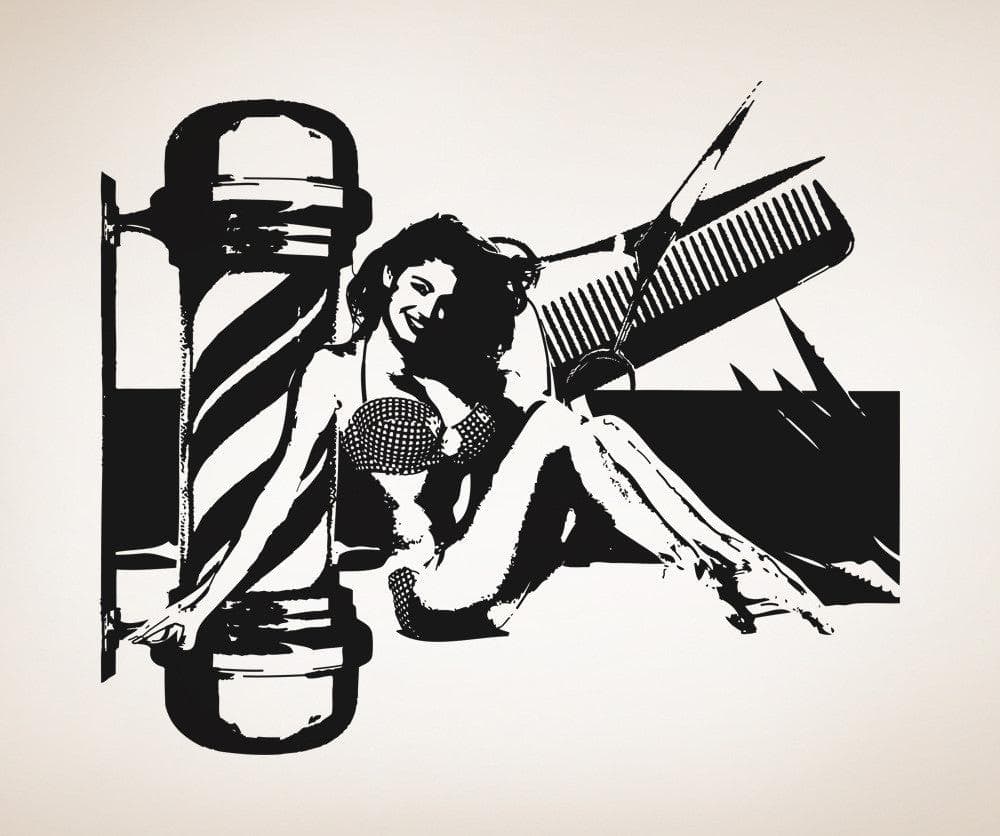 Sexy Barbershop Vinyl Wall Decal Sticker. #OS_AA586