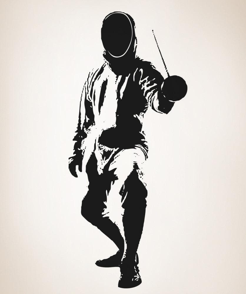 Vinyl Wall Decal Sticker Fencer #OS_AA700