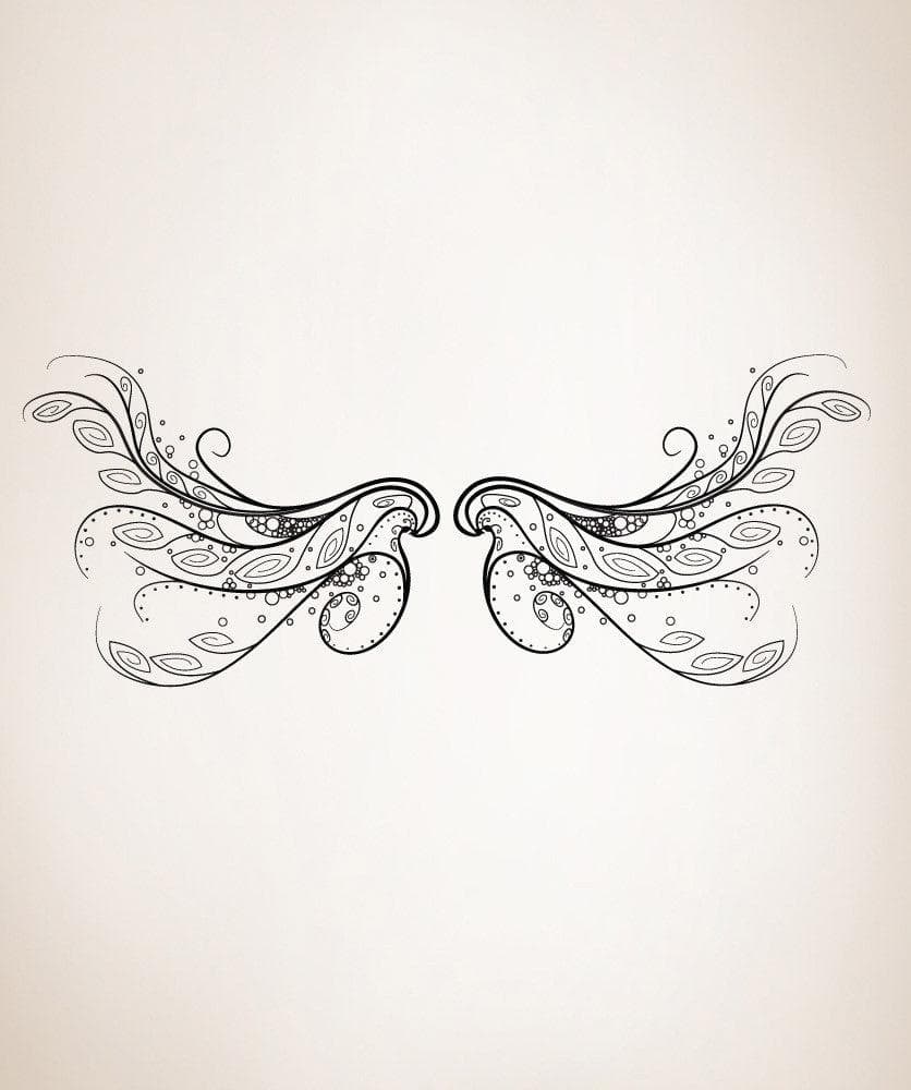 Vinyl Wall Decal Sticker Angel Wings #OS_DC225