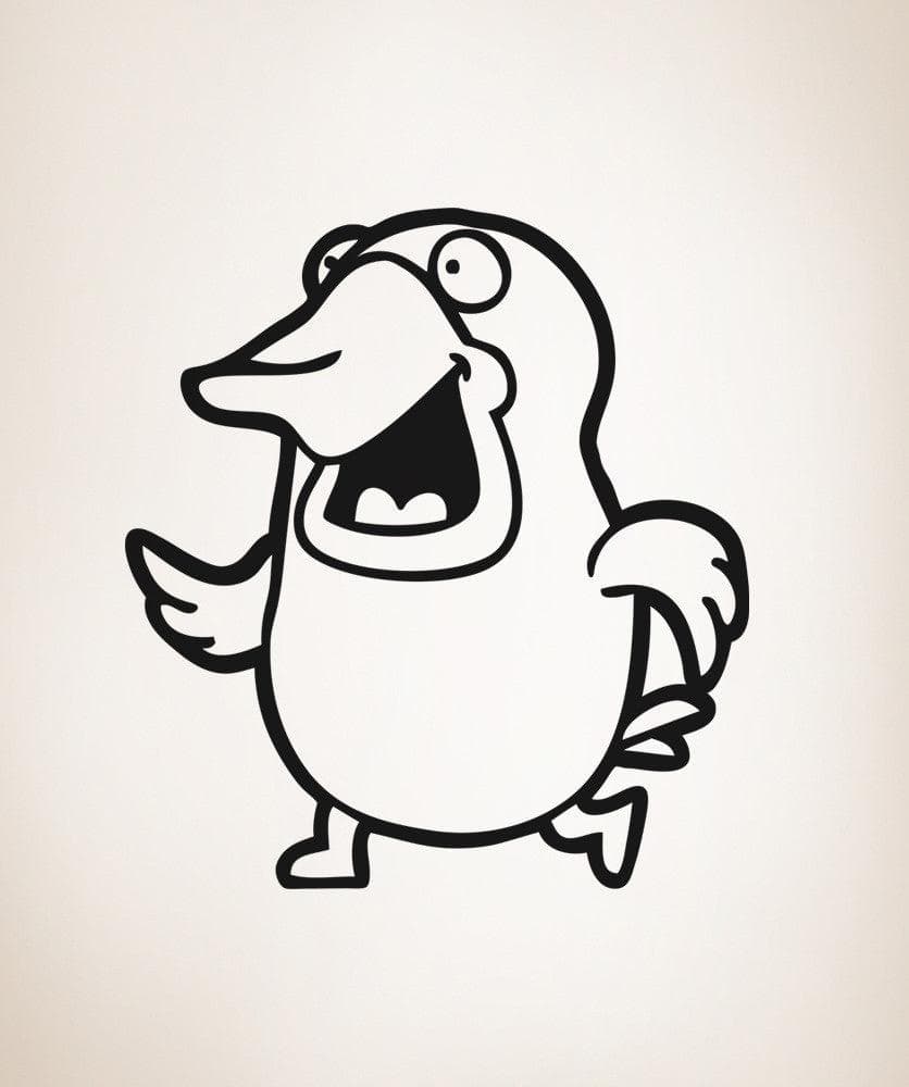 Vinyl Wall Decal Sticker Cartoon Duck #OS_AA635