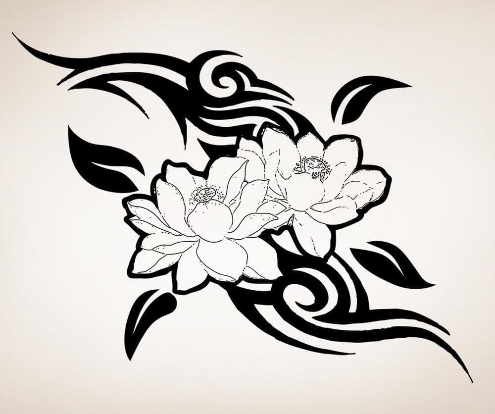 Vinyl Wall Decal Sticker Tribal Flowers #OS_AA250