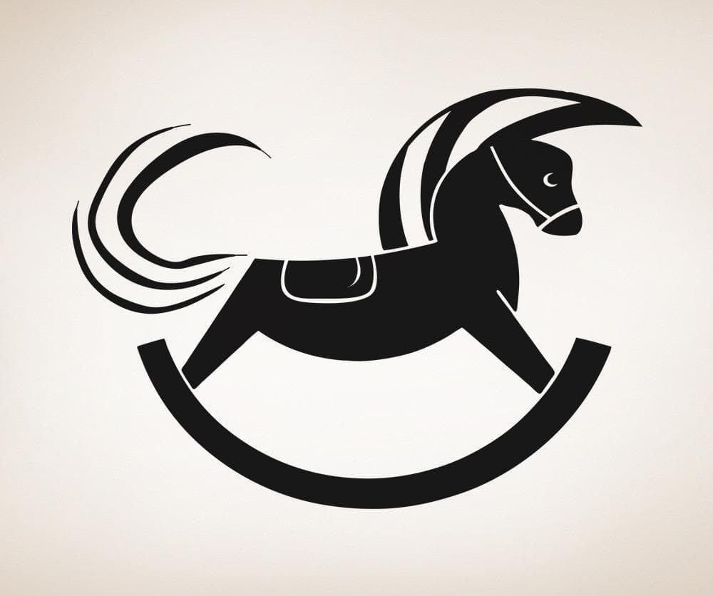 Vinyl Wall Decal Sticker Designer Rocking Horse #OS_AA304
