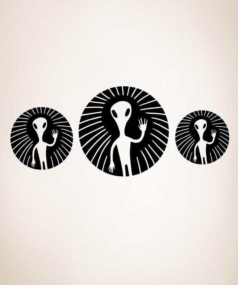 Vinyl Wall Decal Sticker Three Aliens #OS_MB477
