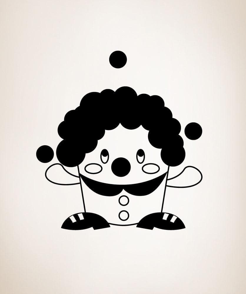 Vinyl Wall Decal Sticker Short Clown #OS_MG321