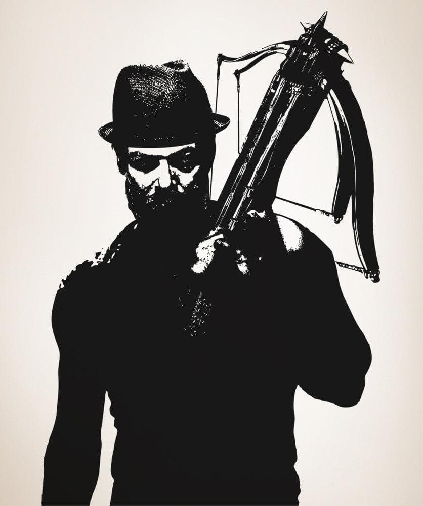 Hipster Hunter with Crossbow Vinyl Wall Decal Sticker. #OS_AA529