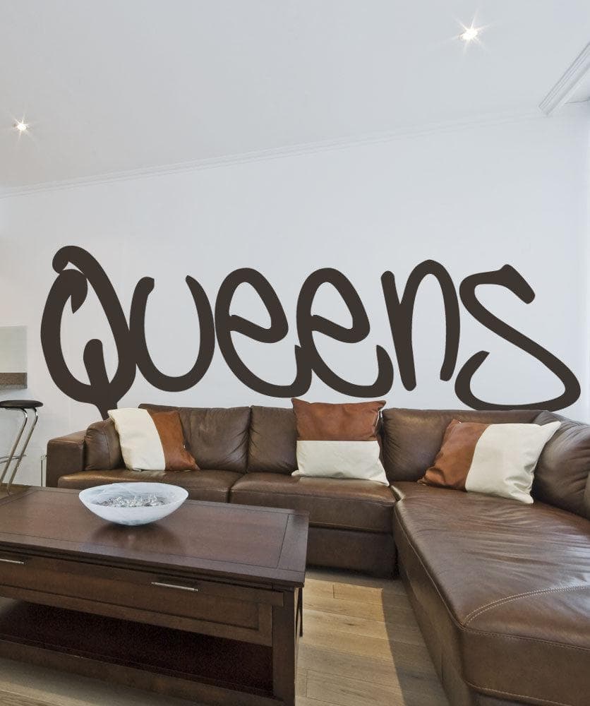 Queens Quote Wall Decal Sticker. NYC New York Theme Decor. #T106