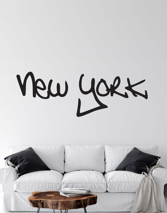 New York City NYC Graffiti Tag Name Wall Decal. #T108