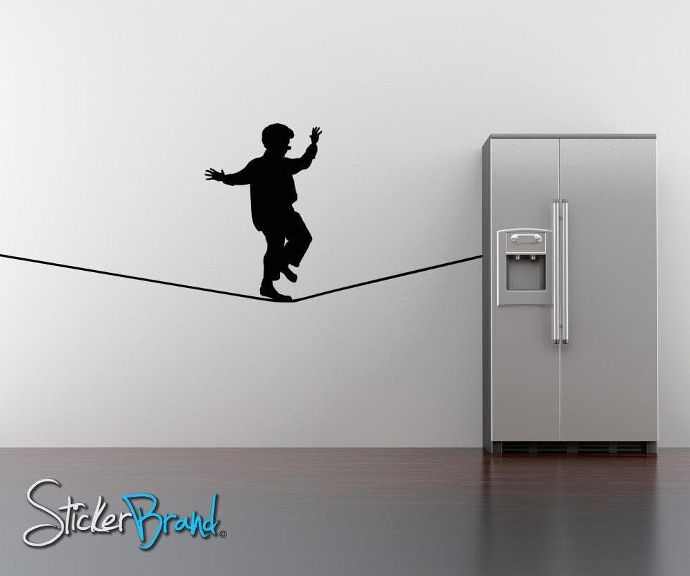Vinyl Wall Decal Sticker Tight Rope Clown #OS_MB192