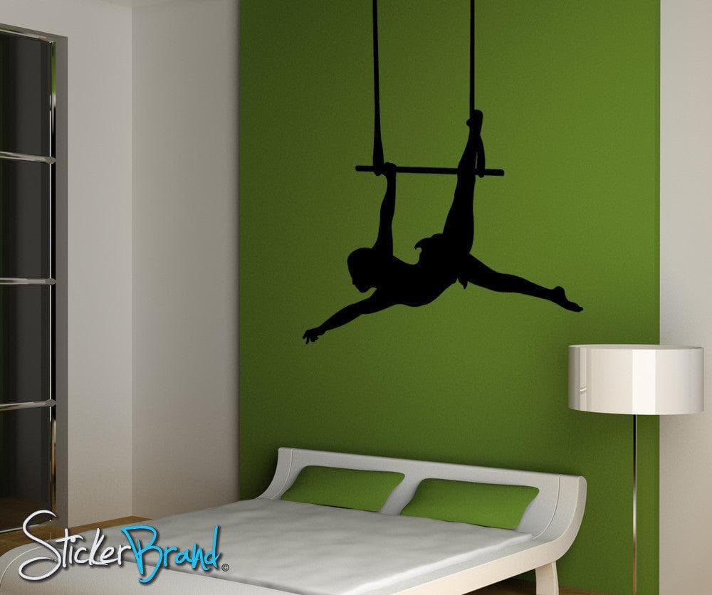 Trapeze Solo Act Vinyl Wall Decal Sticker. Circus Themed room. #OS_MB193