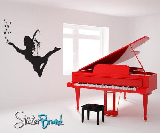 Vinyl Wall Decal Sticker Fairy Wings Stars #AC133