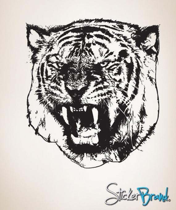 Vinyl Wall Decal Sticker Angry Tiger #790