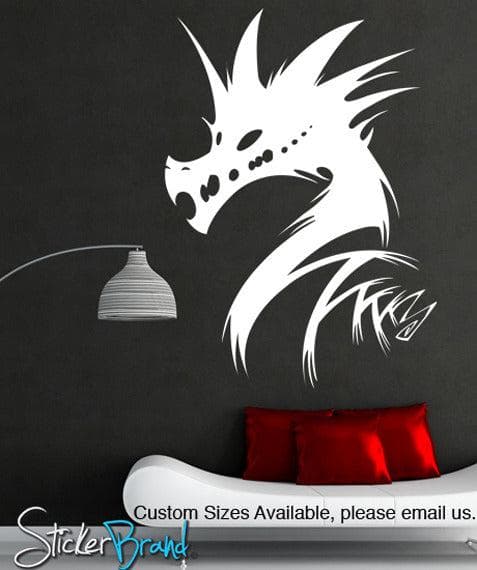 Vinyl Wall Decal Sticker Abstract Dragon Head #KRiley121