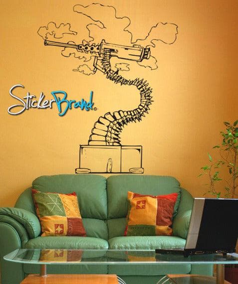 Vinyl Wall Decal Sticker Abstract Bonsai Machine Gun #JH153