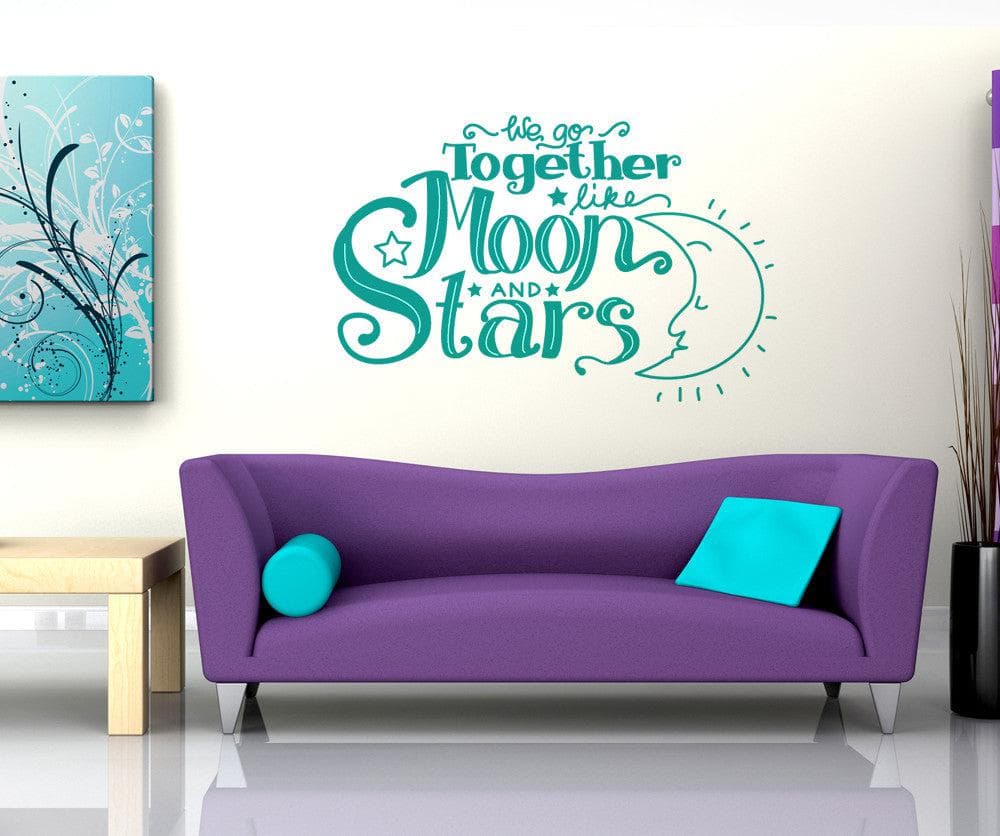 Vinyl Wall Decal Sticker Moon and Stars #OS_DC595