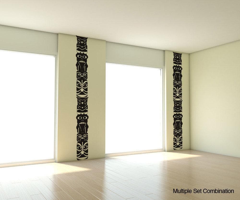 Totem Pole Vinyl Wall Decal Sticker (Set of 2) #OS_DC175