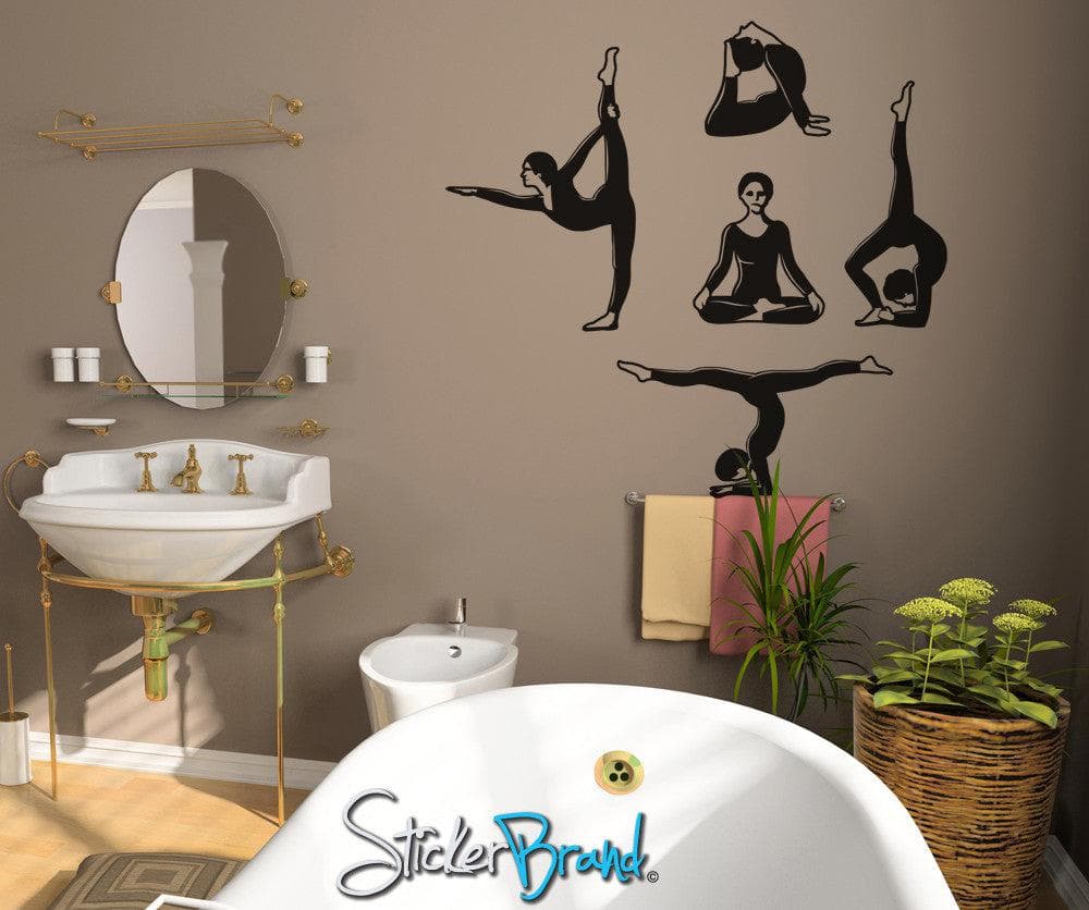 Vinyl Wall Decal Sticker Yoga Poses #OS_AA105