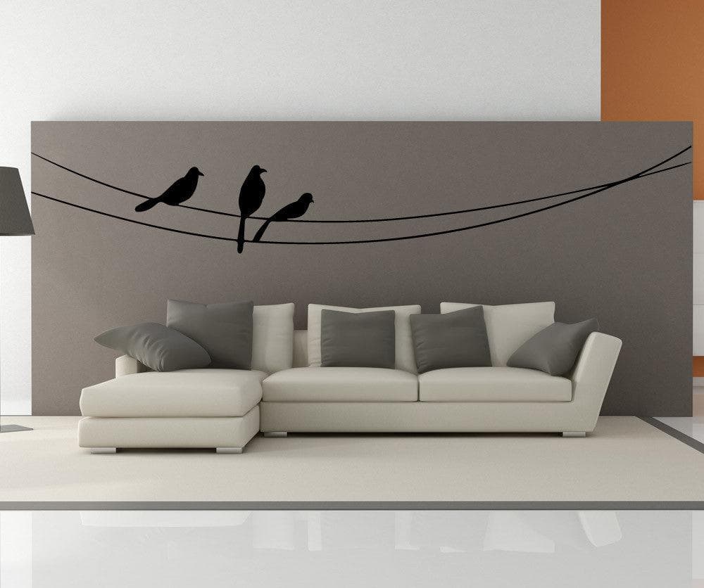 Vinyl Wall Decal Sticker Birds on the Wire #OS_MB509