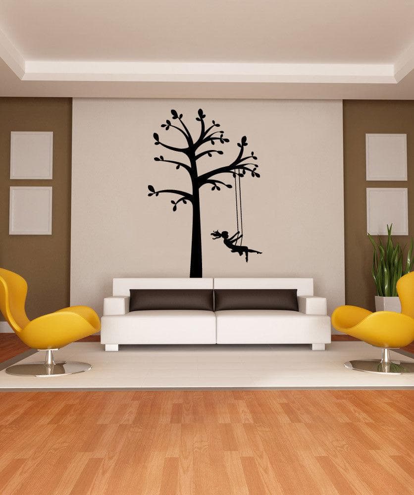 Vinyl Wall Decal Sticker Tree Swing #OS_MG449