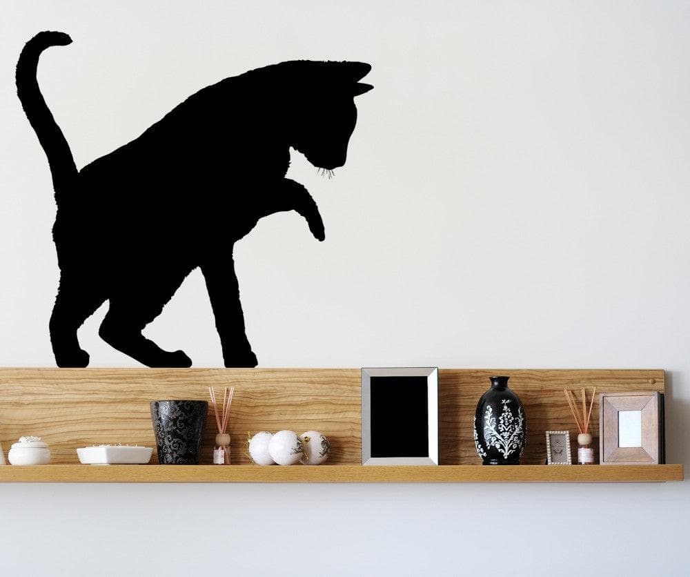 Vinyl Wall Decal Sticker Playful Cat Shadow #AC199