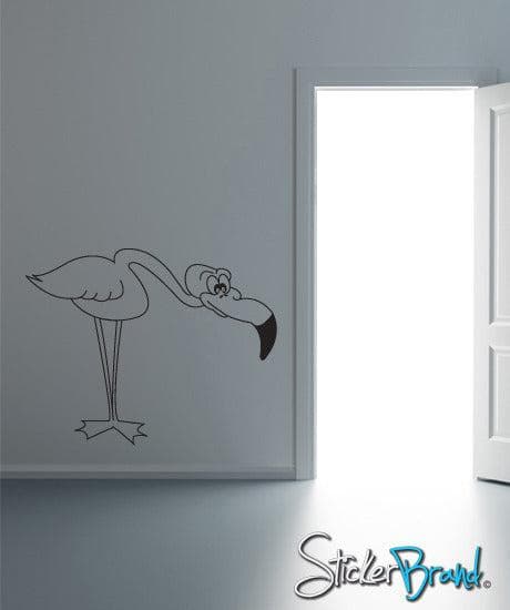 Vinyl Wall Decal Flamingo Bent #CBenson103