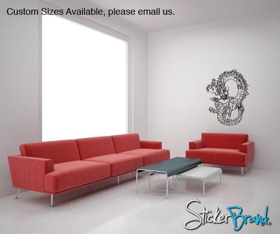 Vinyl Wall Decal Sticker Chinese Asian Dragon #819