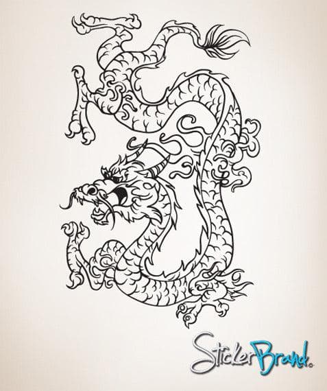 Vinyl Wall Decal Sticker Chinese Dragon #823