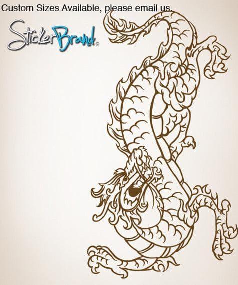 Vinyl Wall Decal Sticker Chinese Dragon #824