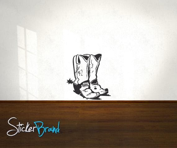 Vinyl Wall Decal Sticker Cowboy Boots #784