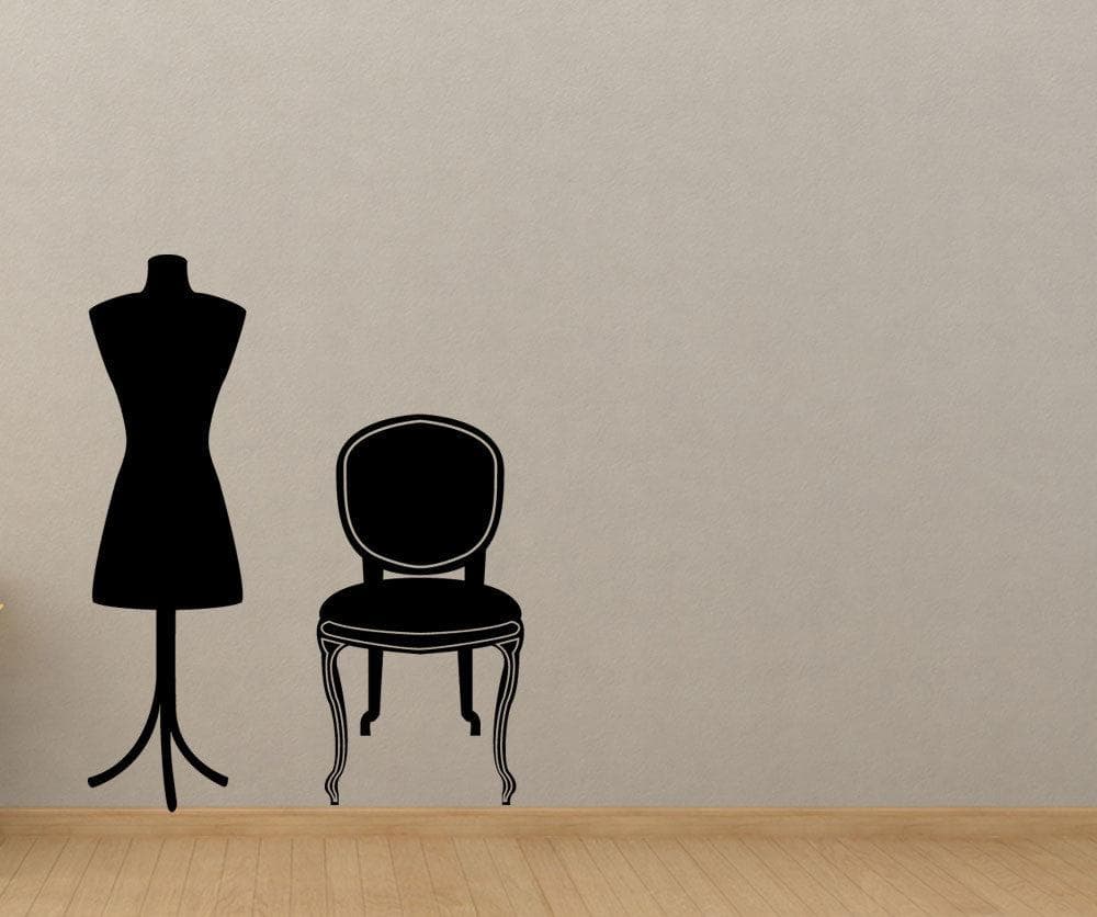 Vinyl Wall Decal Sticker Dress Hanger #OS_MG179