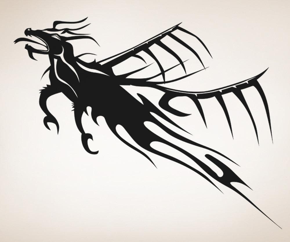 Vinyl Wall Decal Sticker Dragon Tattoo #OS_AA530
