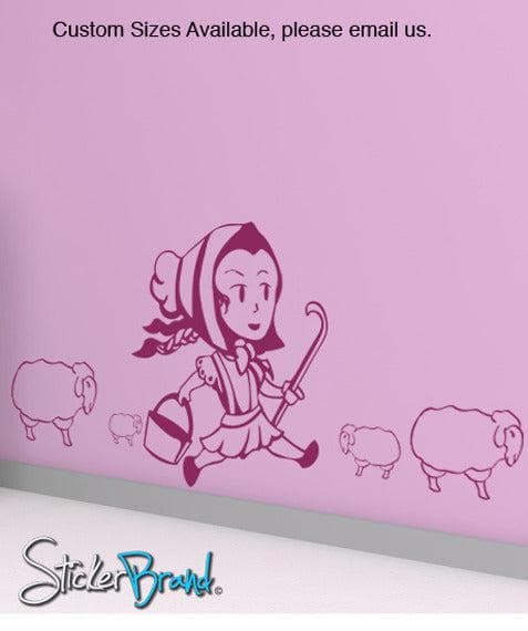 Vinyl Wall Decal Sticker LIttle Bo Peep Sheep Storytale #GFoster144