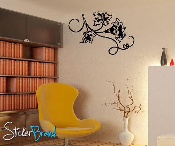 Vinyl Wall Decal Sticker Flower Floral Blossom #797