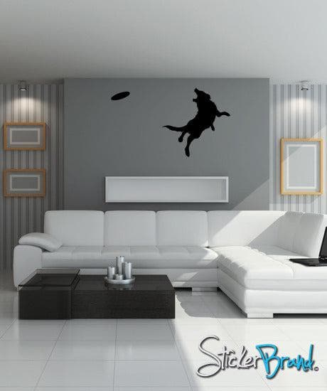 Vinyl Wall Decal Sticker Frisbee Dog #GFoster102