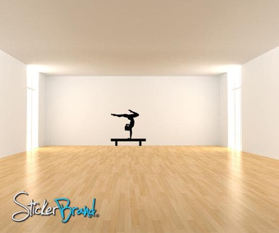 Vinyl Wall Decal Sticker Gymnastic Balance Beam #813