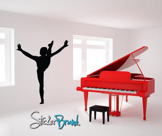 Vinyl Wall Decal Sticker Gymnastics Kick #810