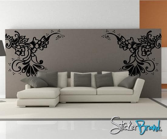 Vinyl Wall Decal Henna Tattoo Swirls #AC117