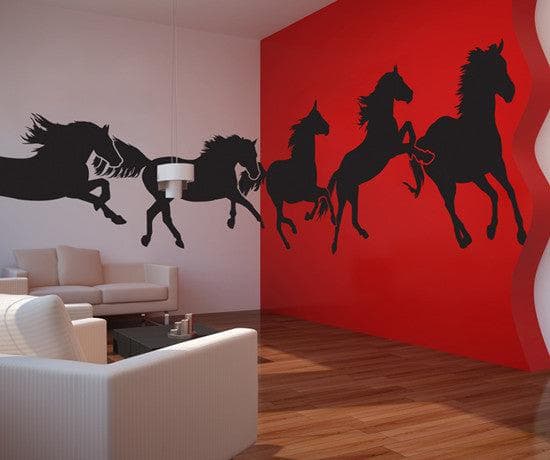 Wall Vinyl Decal Sticker Horses Running #MMartin134